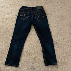 Silver jeans, Suki superstretch, mid capri jeans